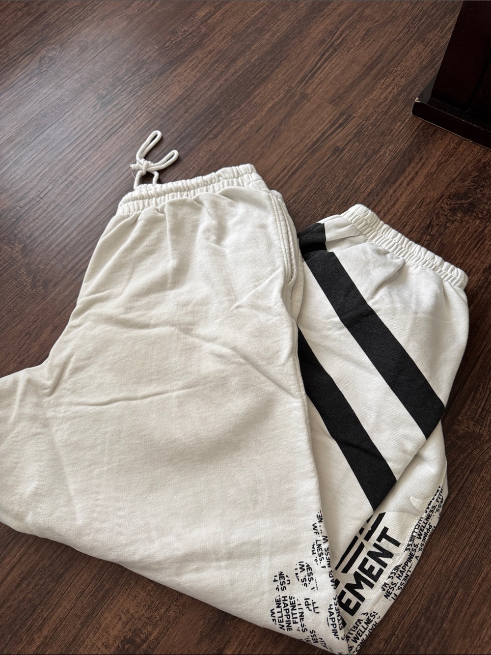 FP Movement Cream Sweatpants with Black Stripe